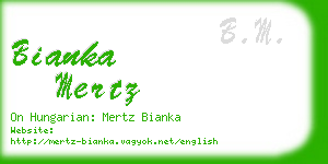 bianka mertz business card